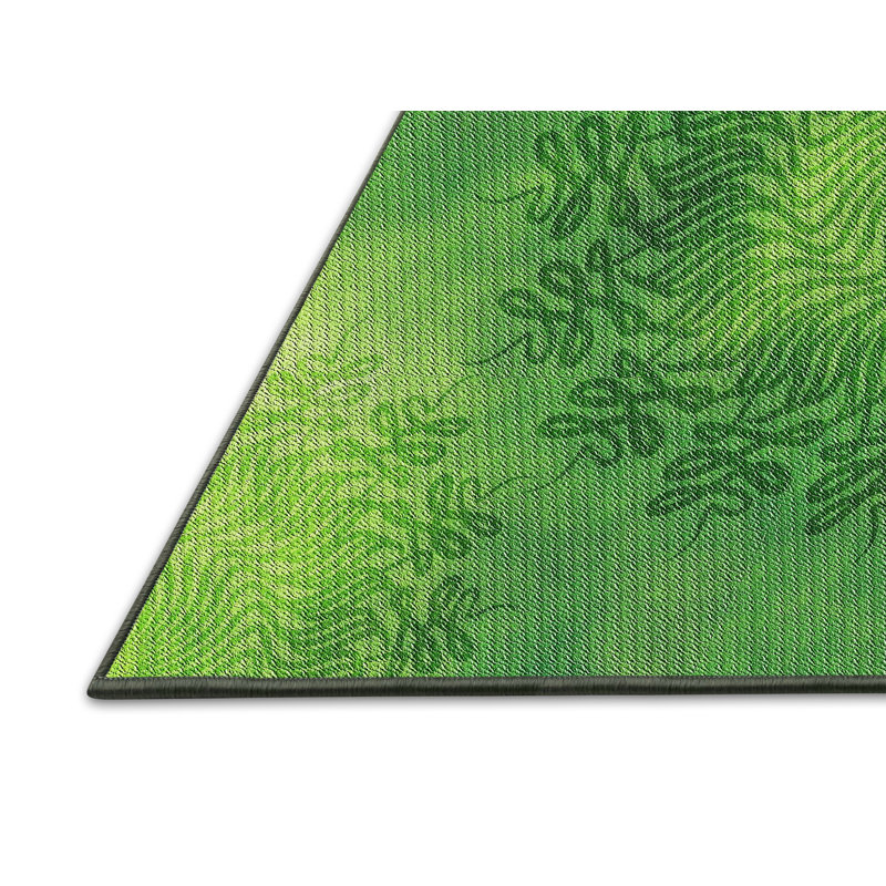 Tapis uni en laine et polyester tissé à la machine, Rectangle 5 pi x 7 pi