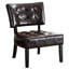 Chaise d'appoint brune surdimensionnée avec structure et assise confortable en similicuir-918775452
