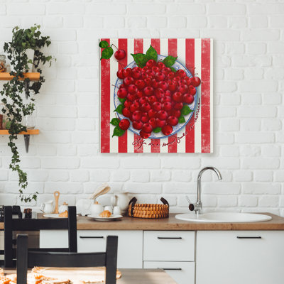 Life Is Bowl Of Cherries Canvas, design by Lori Mosley