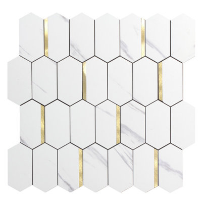 Carrelage mural auto-adhésif en PVC l 12,2 po x L 12,6 po