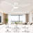 Jacara 52" Flush Mount Ceiling Fan with LED Light & Remote (set of 2)-843229352