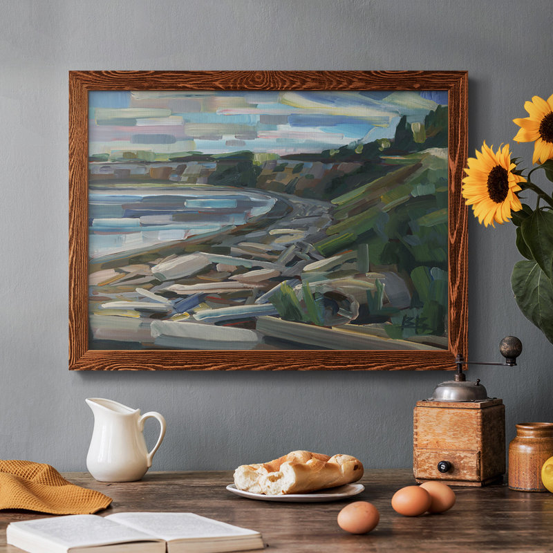 «Early Morning on the Beach», reproduction sur toile avec cadre flottant, Érable, H 14 po x l 20 po x P 1,5 po