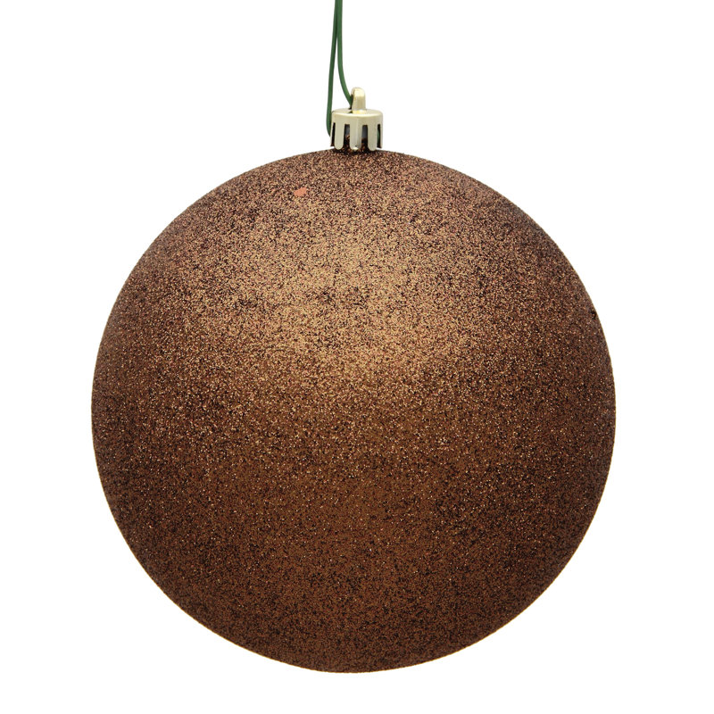 Holiday Décor Ball Ornament, Mocha, 8" 