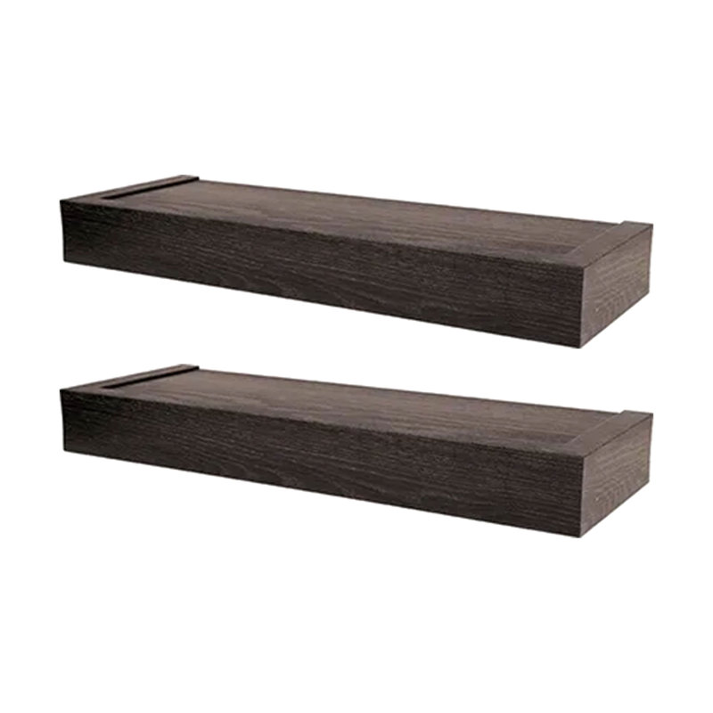 Loon Peak® 18" Modern Floating Shelf Holds 15 lbs, 2 Pack, Black