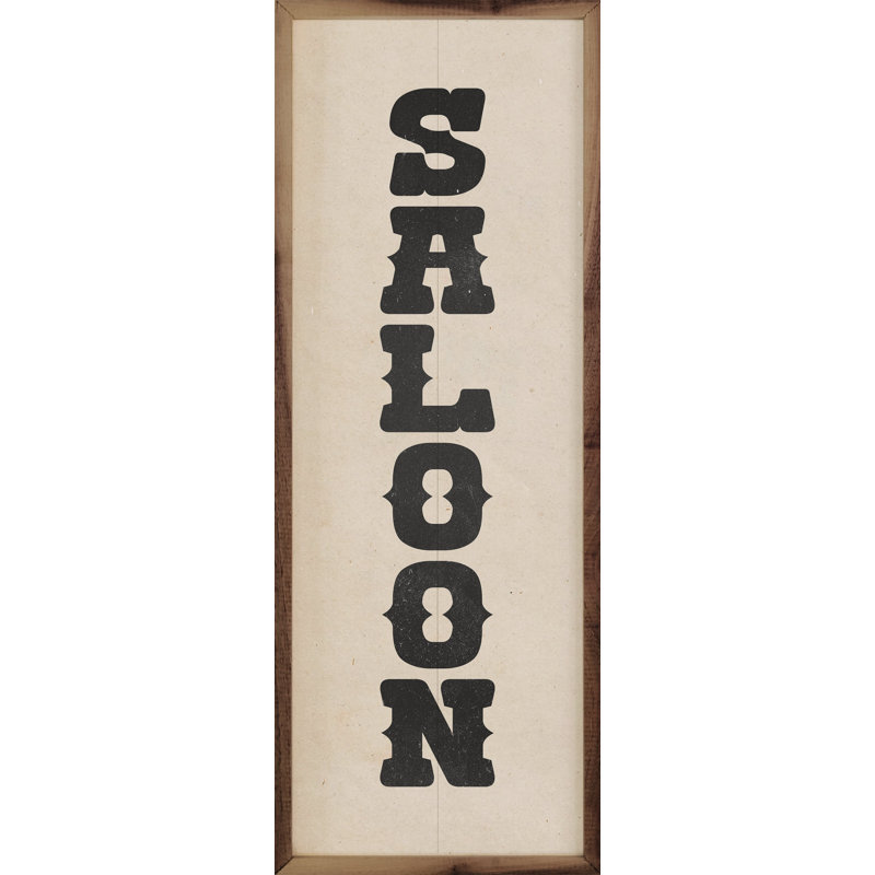 Saloon vertical noir, H 24 po x l 8 po