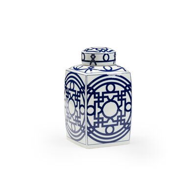 Hobbs White/Blue 15.5"" Porcelain Jar -  Chelsea House, 383612