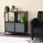 Black Oak & Iron 4-Cube Display Shelf-1459905221