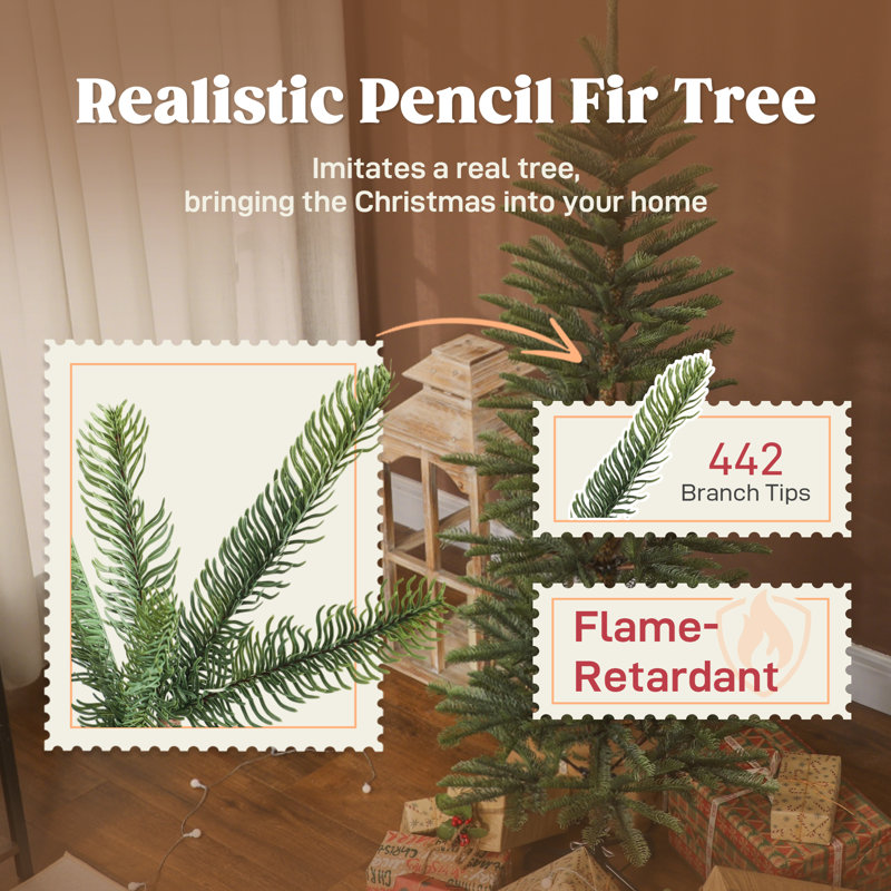 Sapin de Noël 6 pi avec 8 branches de sapin, 6'