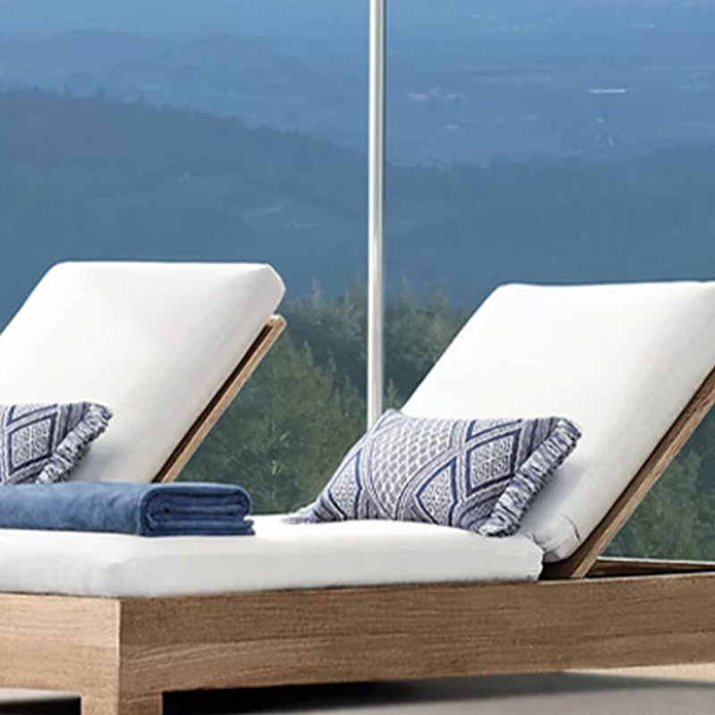 Chaise longue d'extérieur en teck pour l'extérieur
