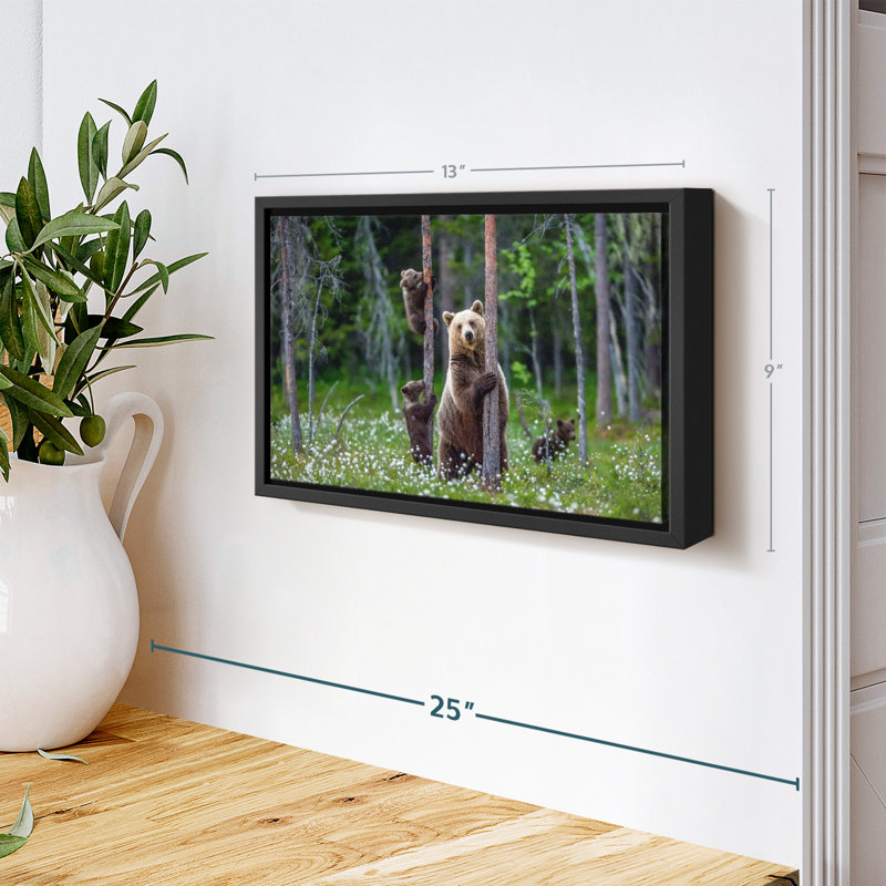 Animal «Bears In Forest», art mural, H 9 po x l 13 po