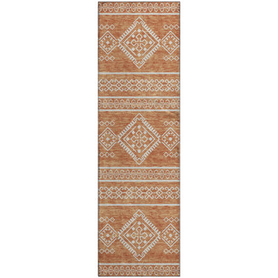 Premium Machine Washable Prisco Copper Rug