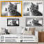 Art numérique sur toile, "Petit chaton avec papillon I"-87340523-87340525