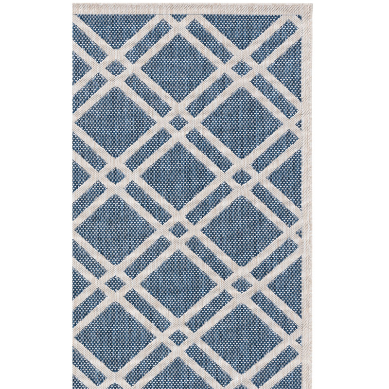 Tapis d'intérieur / extérieur à motif géométrique Hoeke Performance, Rectangulaire 8 pi x 10 pi