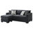 Pacheco Dark Grey Upholstered Sleeper Sectional Chaise Sofa