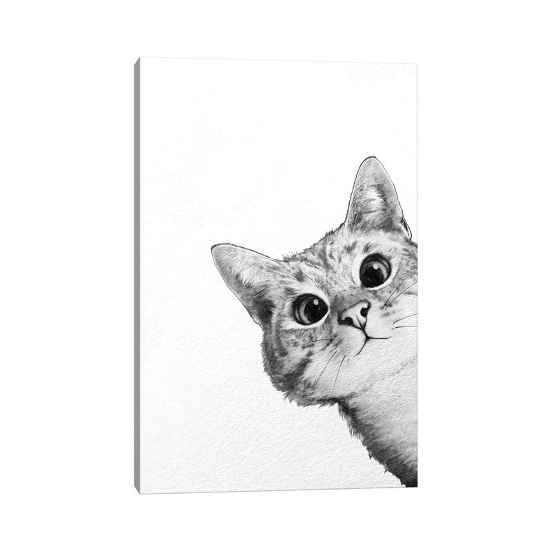 Sneaky Cat - Wrapped Canvas Print, 152.5 cm H x 101.5 cm W