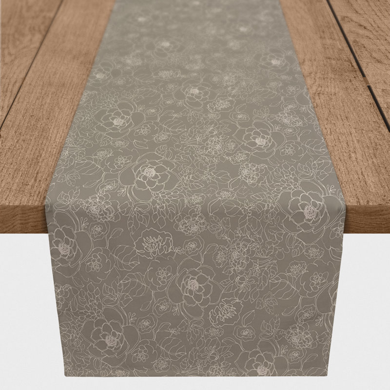 Linge de table Artorias, 72 po x 16 po, gris