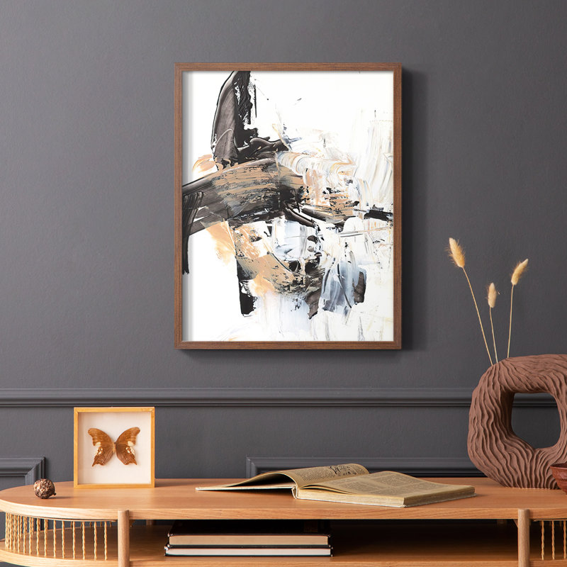 Ruckus I Framed Print - Solid Wood, Brown, 28" H x 22" W
