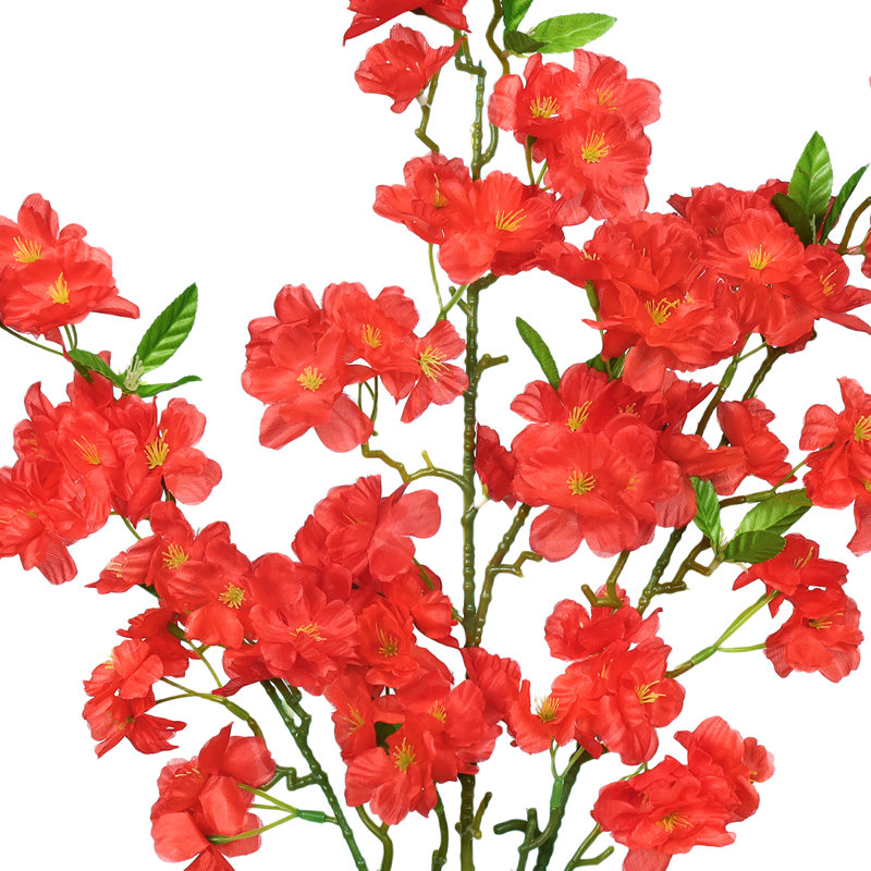 Tige de fleur de cerisier artificielle Coso, Rouge