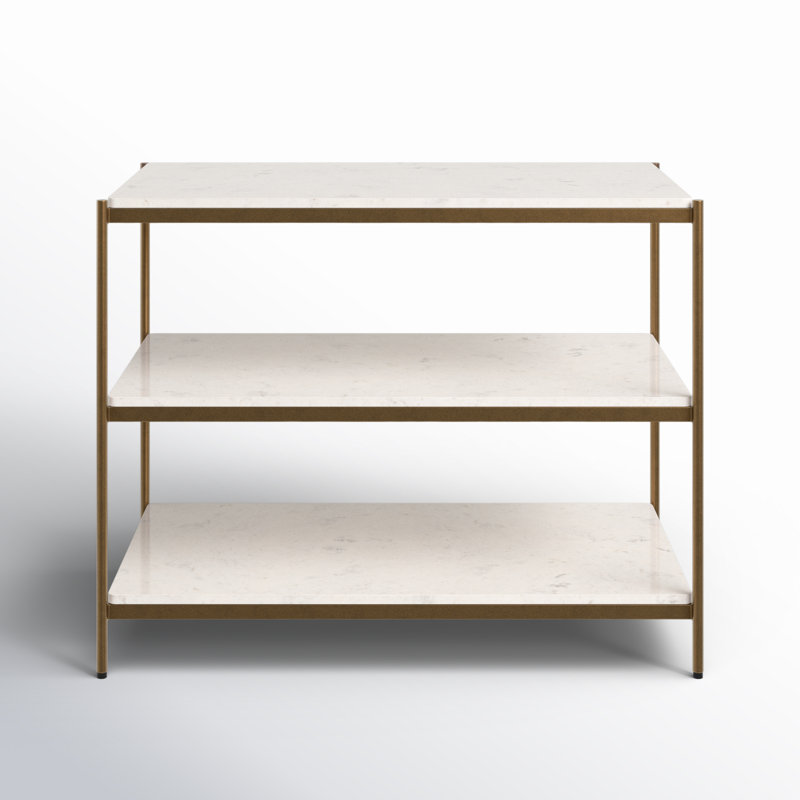 Felix Nightstand, Antique Brass