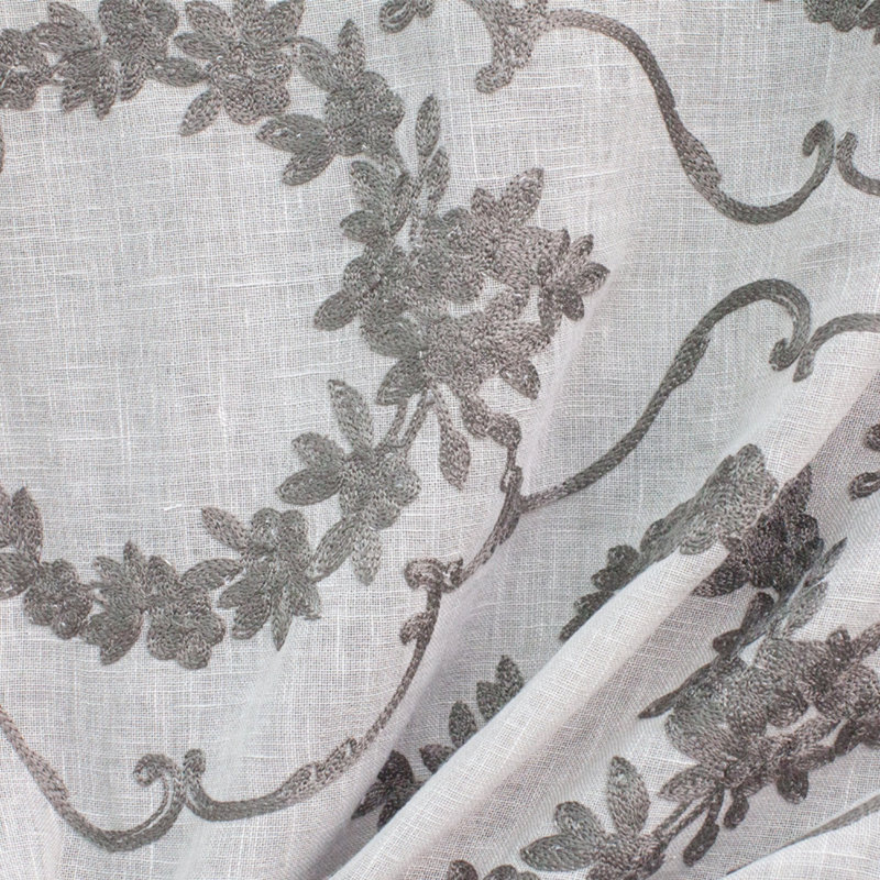 Floral Fabric, Gray