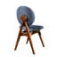 Chaise d'appoint revêtue de lin King Louis-686929031