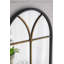 Miroir mural arqué noir et doré-770686163