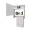 Armoire à pharmacie blanche pour salle de bain avec barre à serviettes et support à miroir intégré inclus - touche moderne-852888285