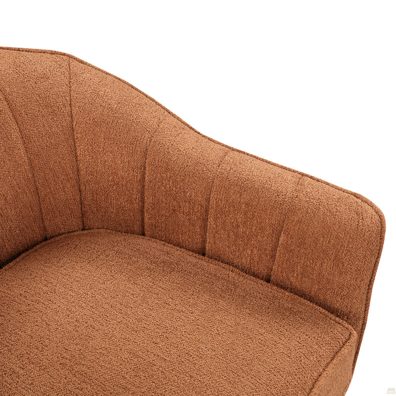 Chaise d'appoint Mid-Century Modern, Orange