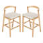 Tabouret de bar d'intérieur en bois d'hévéa, ensemble de 2-1242988235
