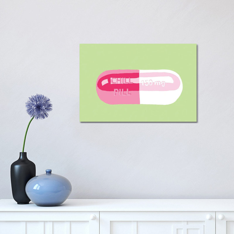 Chill Pill Mint - Wrapped Canvas Print, 101.6 cm H x 66.04 cm W x 1.91 cm D