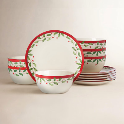 Holiday Porcelain Dinnerware Set