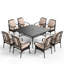 Ensemble repas d'extérieur carré pour 8 personnes 60 po Sutiya-99718121
