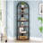 6-Tier Rustic Corner Bookshelf Display Rack