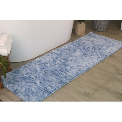 Cloud Comfort 100% Polyester Microfiber Bathroom Rug, Water Absorbent Soft Shaggy Bath Rug