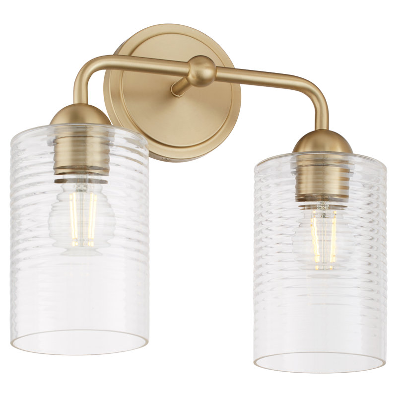 Meuble-lavabo 2 lumières CHARLOTTE, Antique Brass