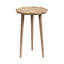 Table d'appoint ronde en bois ondulé