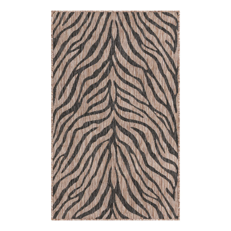 Natural Tsavo Indoor/Outdoor Safari Rug, Rectangle 3' x 5'3"