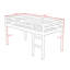 Lit mezzanine simple en bois avec échelle-2049644157