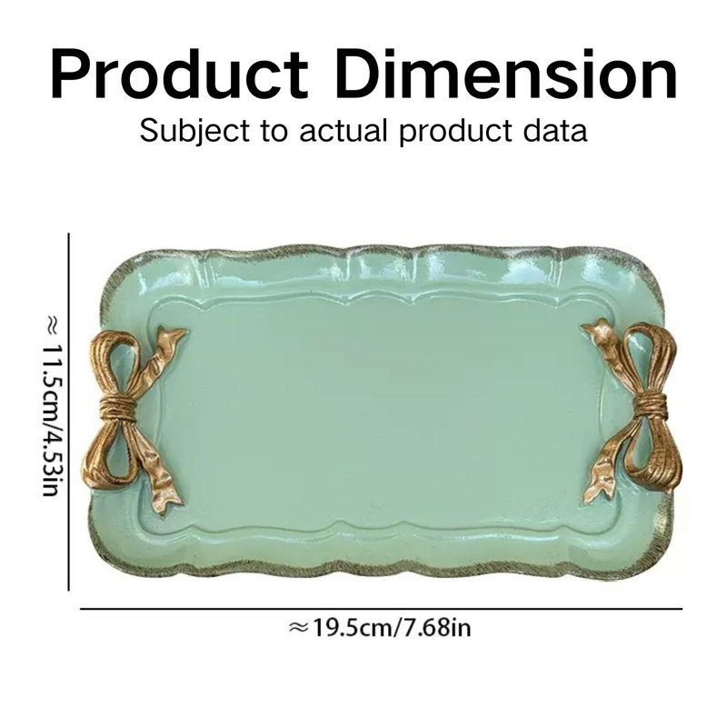 Vintage Decorative Tray Storage Tray , Green