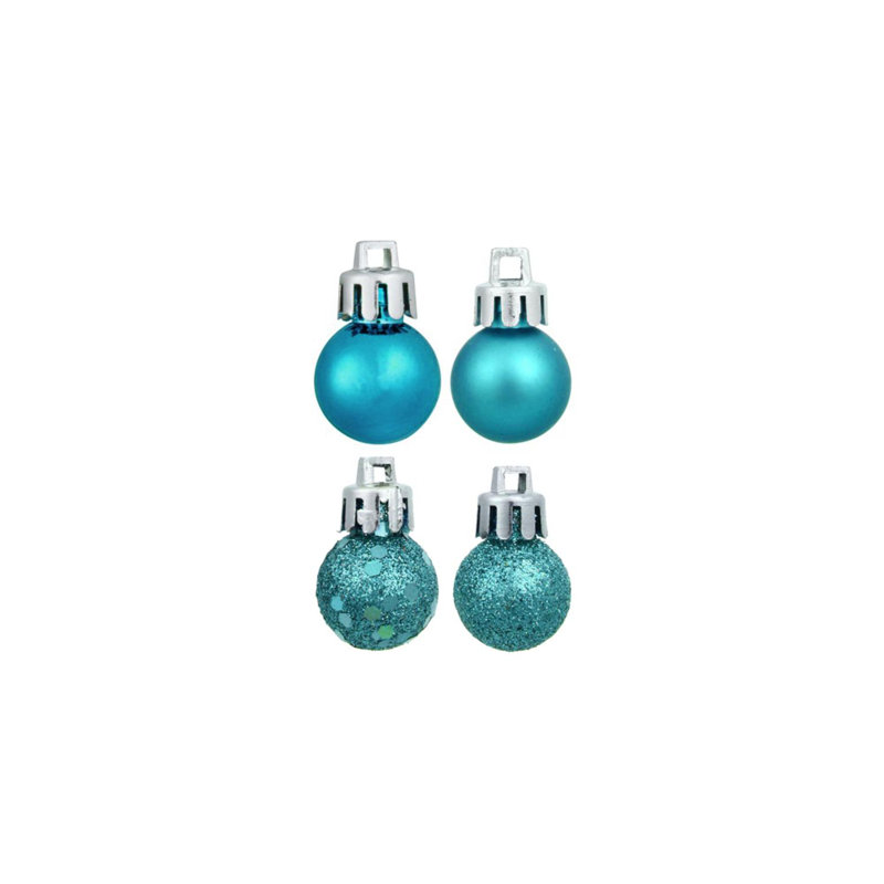 Ornement boule de Noël 18 carats 18 carats incassable, Bleu
