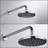 Kree Collection Shower Trim Only: 8" Round Shower Head, Single Handle Set, & Rough-in Valve Included - Chrome Polished-92460949