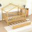 Lit maison en bois avec lit gigogne Iakup-1977727890