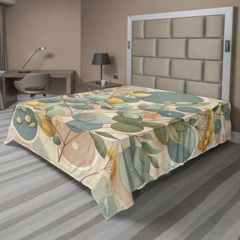 Polyester Floral Flat Sheet, Full / Double Flat Sheet
