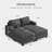 Corduroy Sleeper Sectional For Small Space Upholstered Sofa Bed-823056547