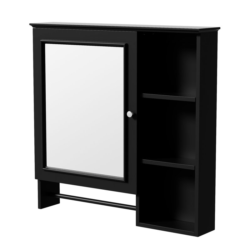 Armoire de rangement murale pour salle de bain, Noir