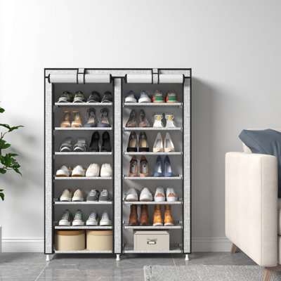 7-Tier Shoe Rack Storage Organizer with Dustproof Cover