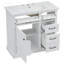 Meuble-lavabo 36 po avec lavabo, lavabo en céramique, 2 tiroirs basculants, charnières de porte à fermeture en douceur-142460701