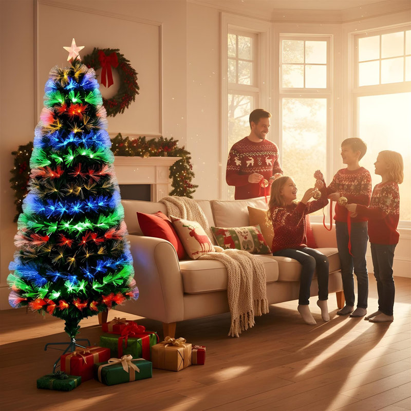 Lighted Artificial Christmas Tree, 3 ft.