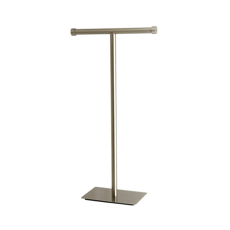 Kingston Brass Claremont Freestanding Double Roll Toilet Paper Holder, Brushed Nickel