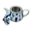 Service à thé chinois en porcelaine de Chine avec motif bleu simple, ensemble de thé traditionnel 100% fait à la main avec théière et 4 tasses